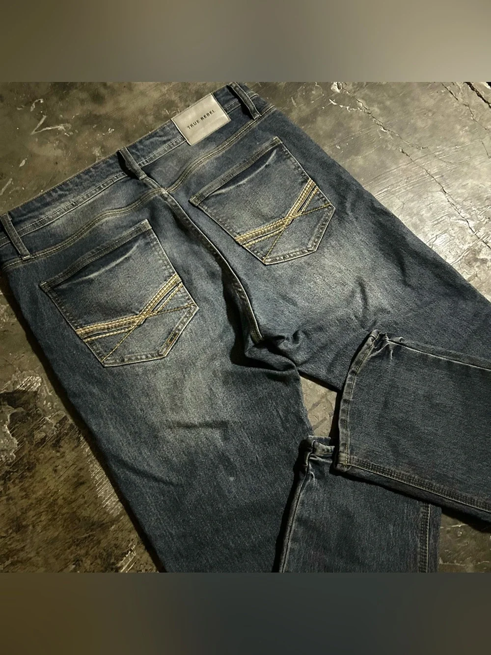 SIZE 34 True Rebel 805 Straight Fit Premium Denim Jeans